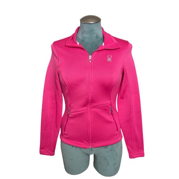 Spyder Women’s Core Sweater Pink Full-Zip Jacket – Size S - Picture 1 of 10